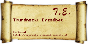 Thuránszky Erzsébet névjegykártya