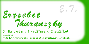 erzsebet thuranszky business card